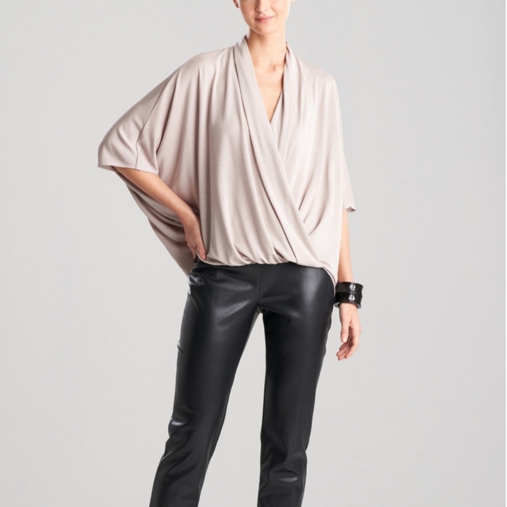 NWT Natori Jersey Draped Kimono Top One Size